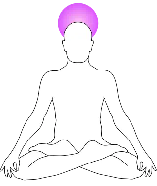 Crown chakra violet glow