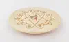 Heart chakra on a small plate (16cm/6.3in in diameter), side.