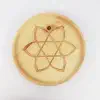 Hexagram (version 1) on a small plate (16cm/6.3in in diameter), front.