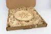Heptagram on a small plate (16cm/6.3in in diameter), packed in a box.