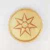 Heptagram on a small plate (16cm/6.3in in diameter), front.