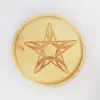 Pentagram on a small plate (16cm/6.3in in diameter), front.