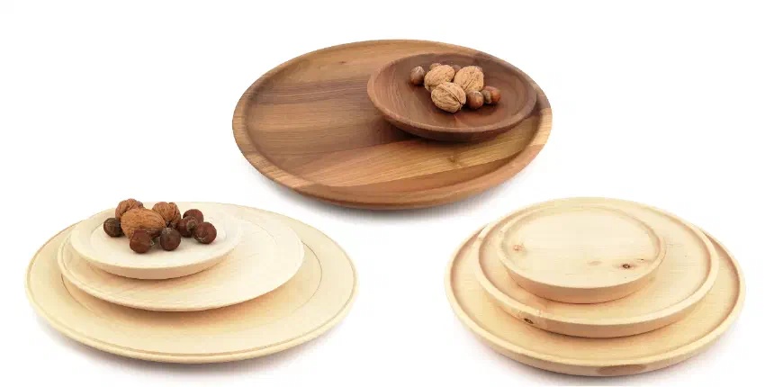 Handmade wooden plates