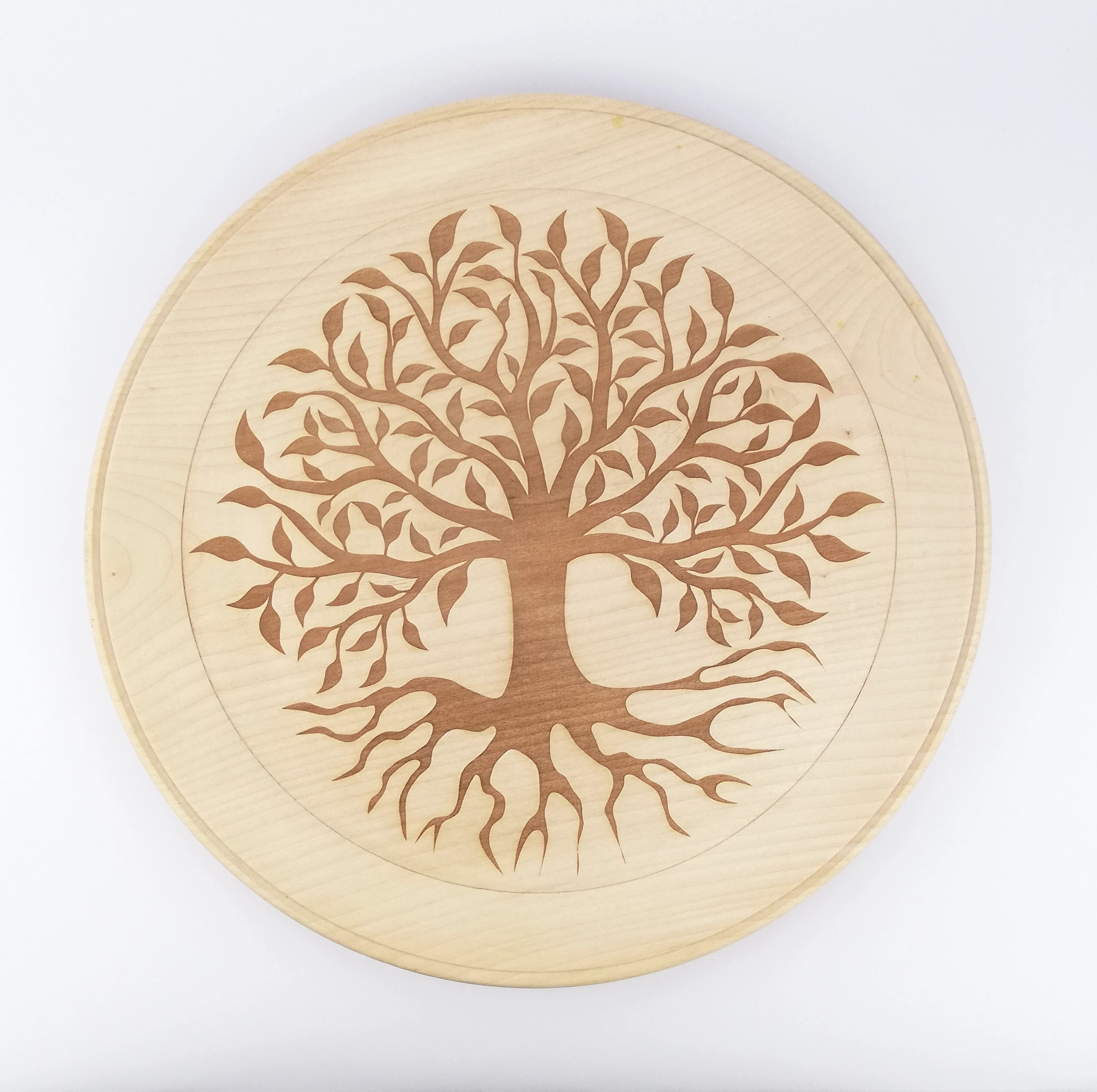 Tree of life (version 1) on a big plate (32cm/12.6in in diameter), front.