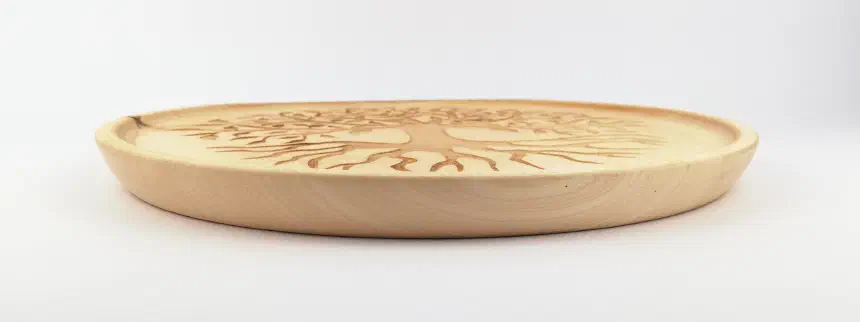 Tree of life (version 2) on a big plate (30cm/11.8in in diameter), bottom.