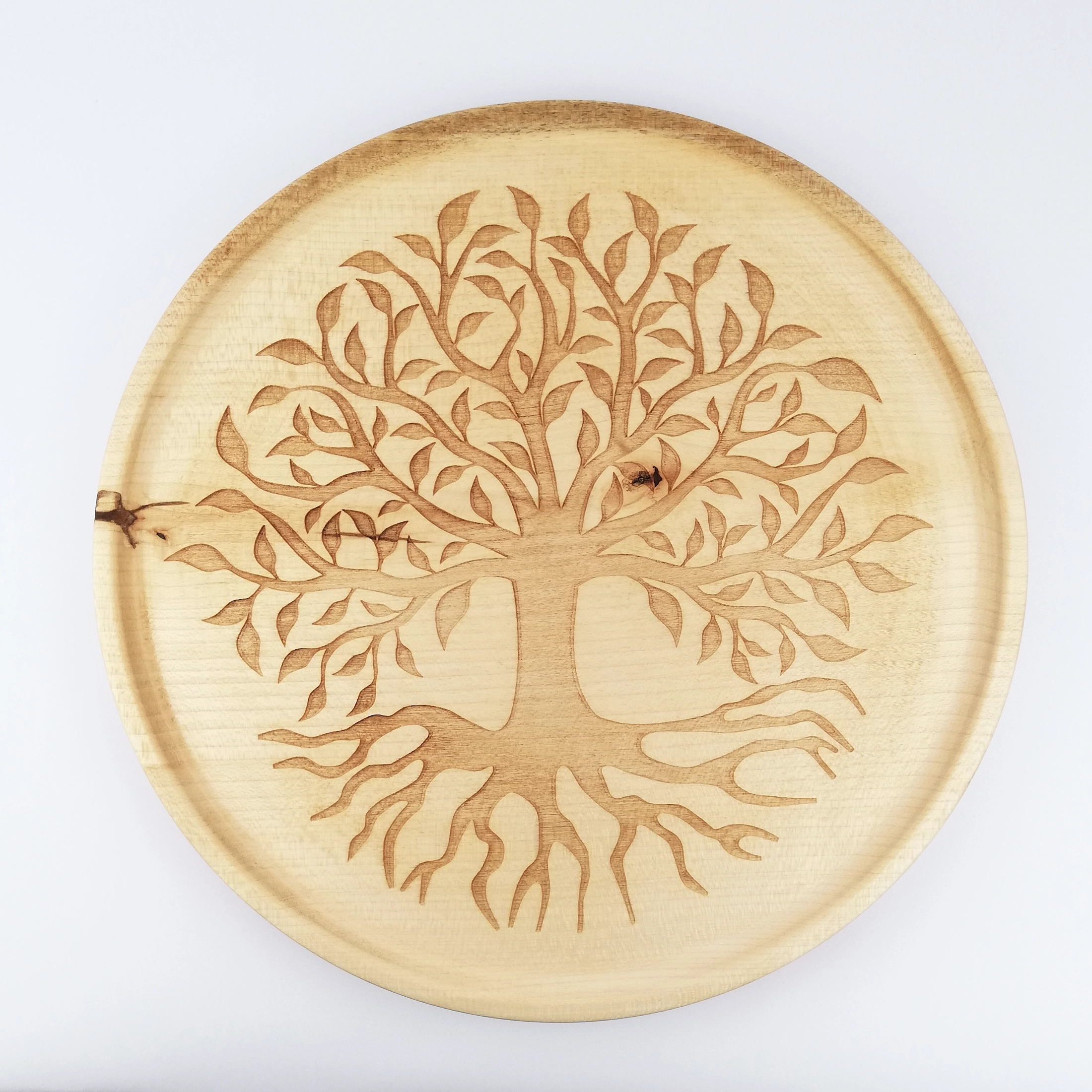 Tree of life (version 2) on a big plate (30cm/11.8in in diameter), front.